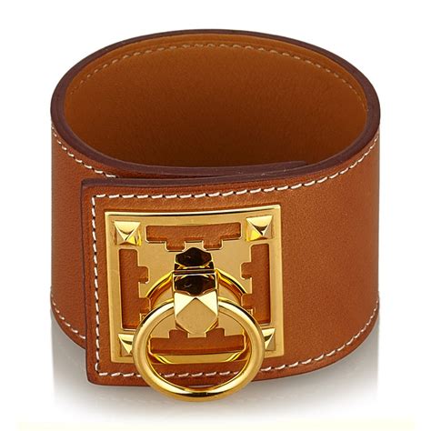 hermes brown leather bracelet|hermes leather wrap around bracelet.